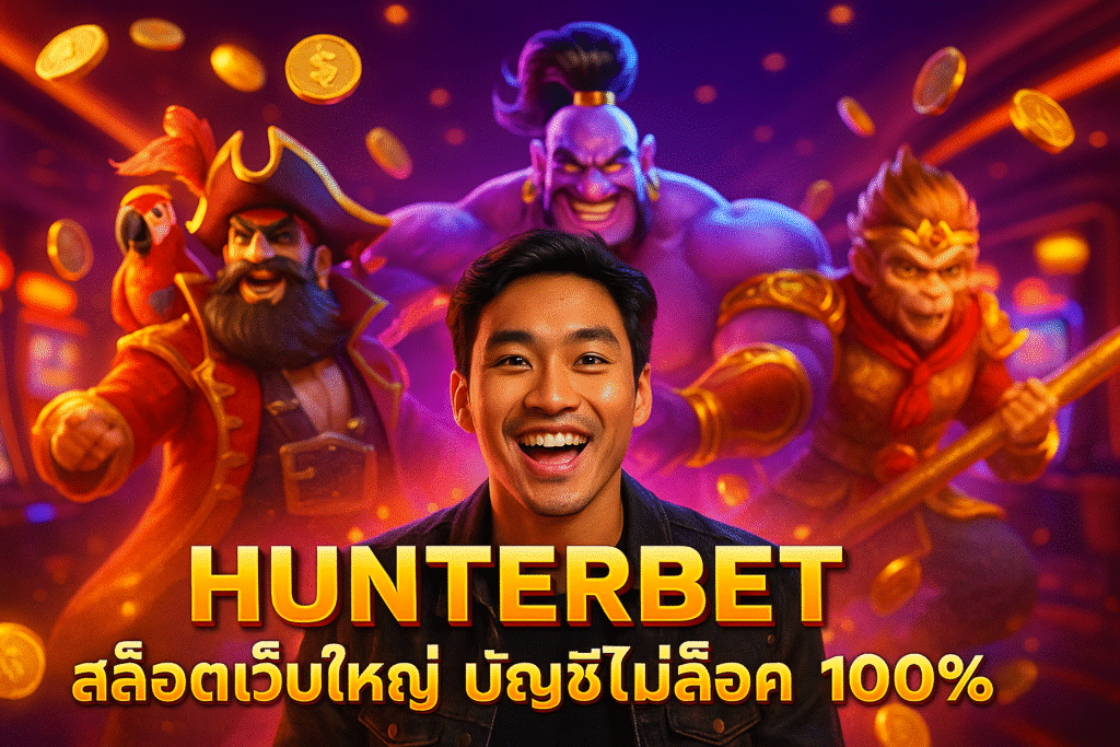 HUNTERBET สล็อตเว็บใหญ่ บัญชีไม่ล็อค 100%