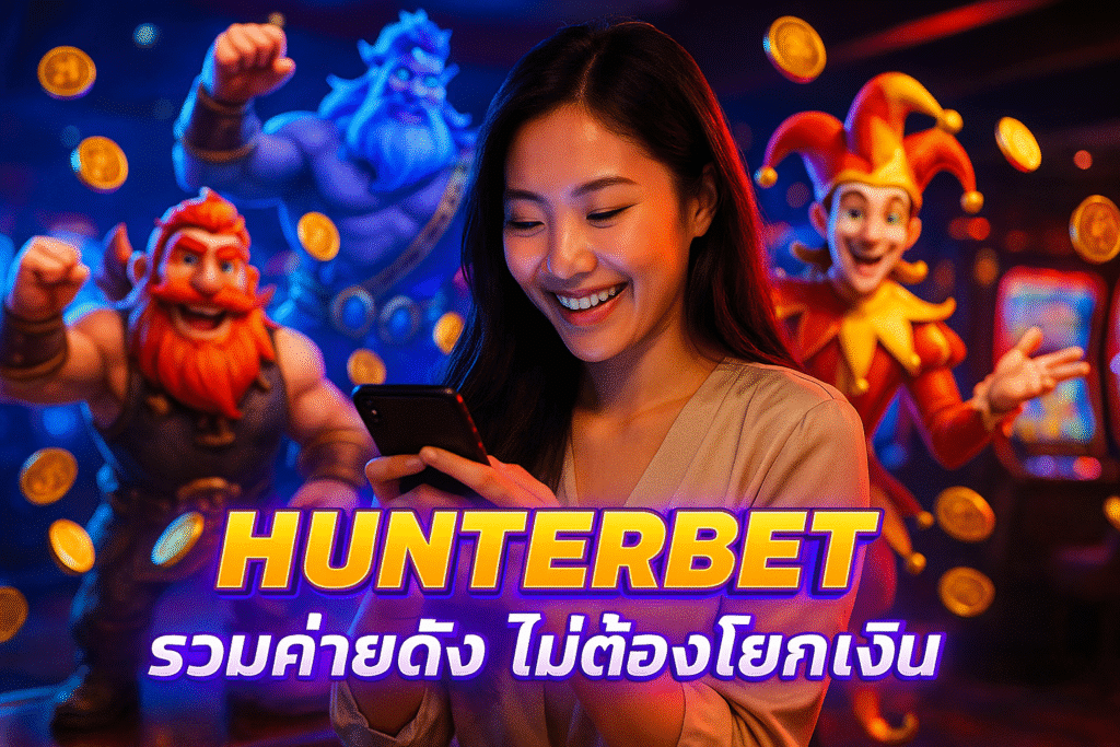 HUNTERBET รวมค่ายดัง ไม่ต้องโยกเงิน
