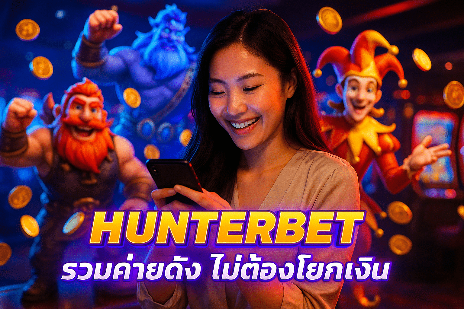 HUNTERBET รวมค่ายดัง ไม่ต้องโยกเงิน